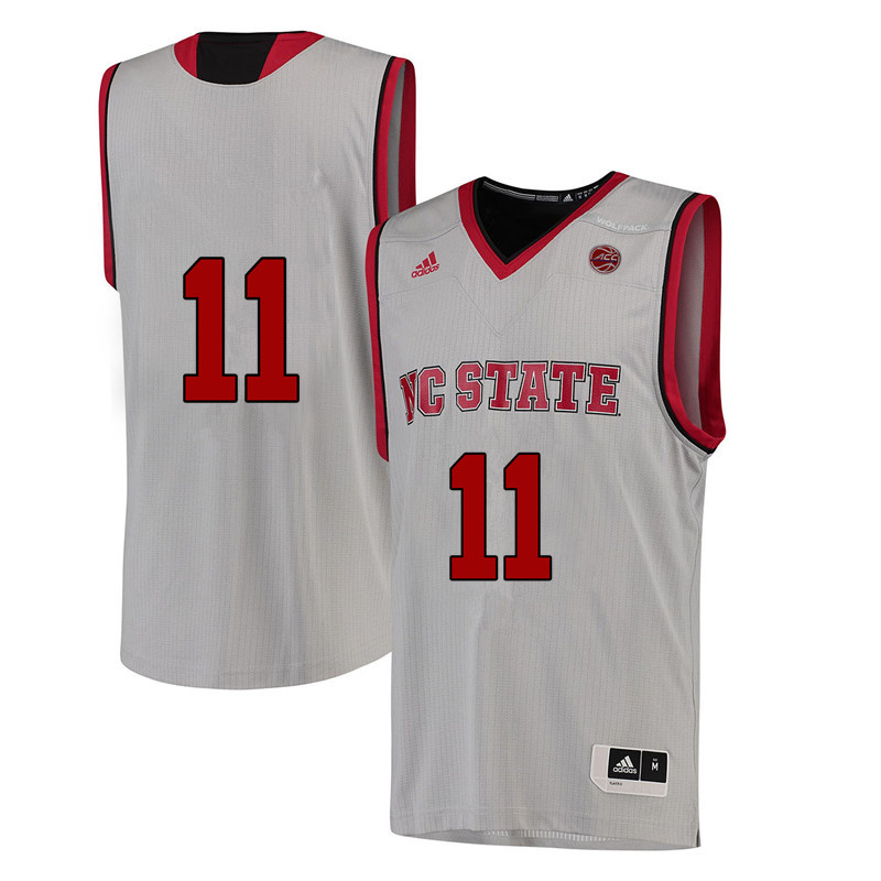 Men #11 Jennifer Mathurin NC State Wolfpack College Basketball Jerseys-White